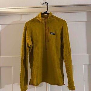 Patagonia Yellow Mustard Waffle Half-Zip Pullover